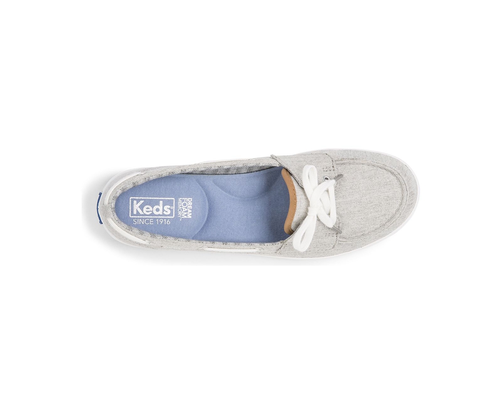 Slip Ons Keds Mujer Gris - Charter Chambray - 329-JTUZYG